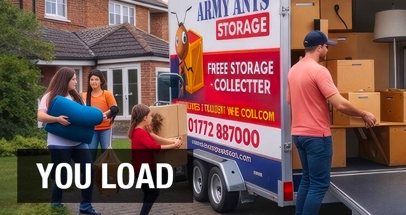 storage with forklift truck